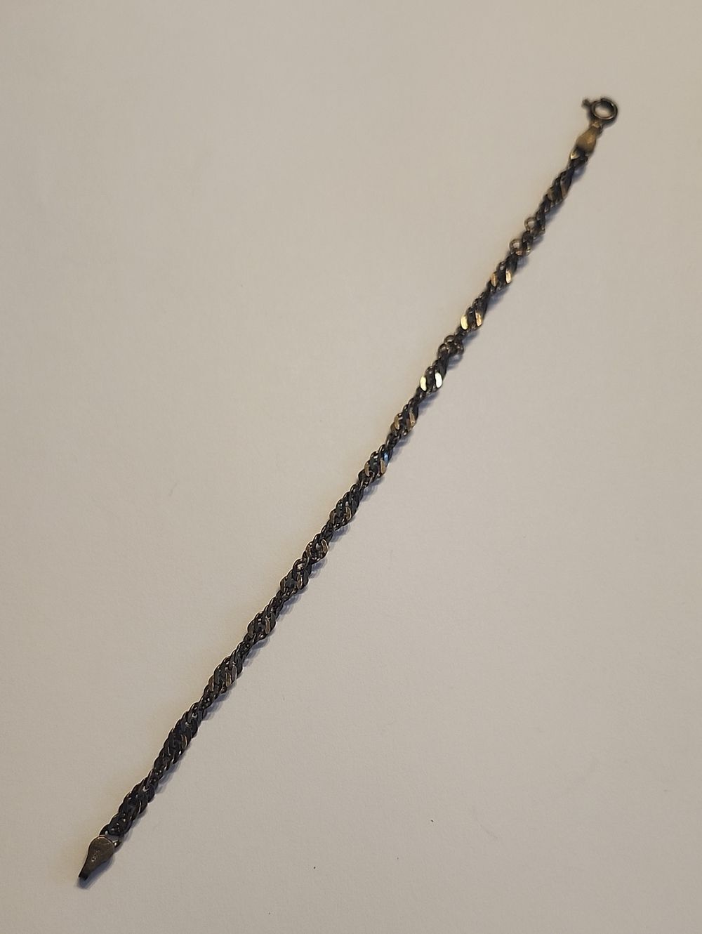 Oxidized Sterling Silver Twist Bracelet 925 Italy